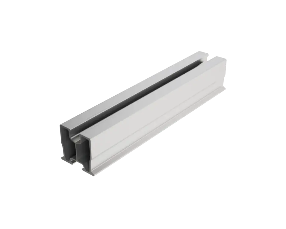PREFA profilsín a PV modulok rögzítéséhez.