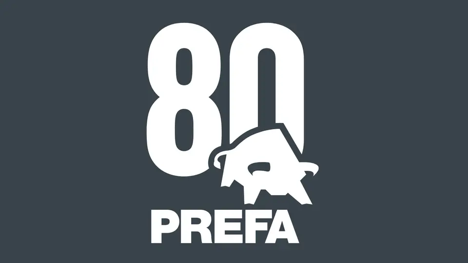 Das "80 Jahre PREFA" Logo ohne Claim.