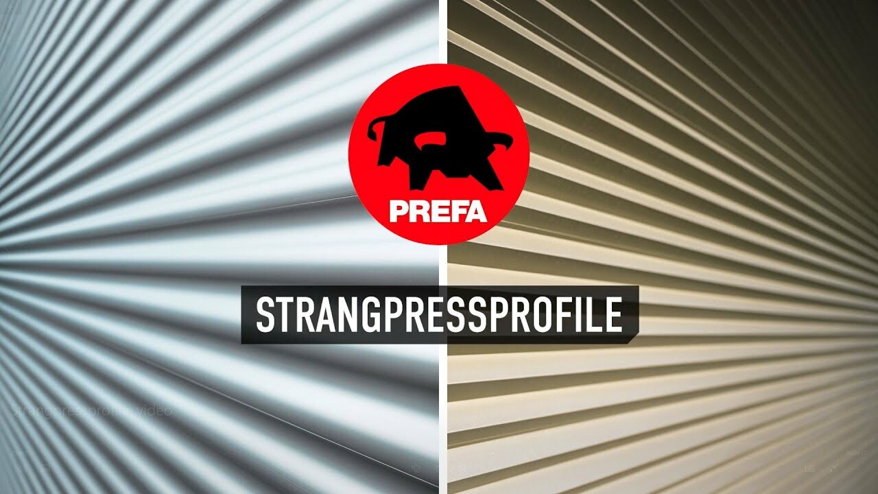 Bemutatkozó kép az extrudált profilokról készült rövid PREFA-videóhoz: Fogazott profil és profilhullám
