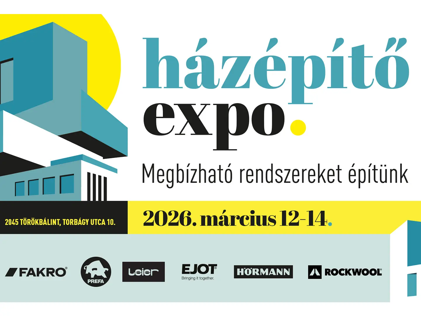 Kiállítási banner a Házépítő expo 2026 kiállításra