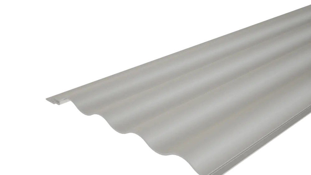 PREFA Profilhullám 10/50 extrudált profil hullámos felülettel, homlokzatkialakításhoz vagy erkélyburkolathoz.