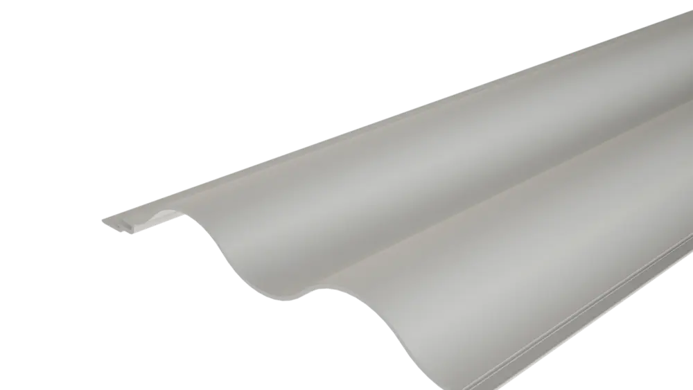 PREFA Profilhullám 22/100 extrudált profil hullámos felülettel, homlokzatkialakításhoz vagy erkélyburkolathoz.