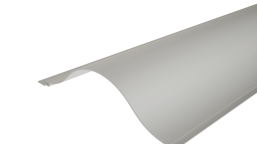 PREFA Profilhullám 44/200 extrudált profil hullámos felülettel, homlokzatkialakításhoz vagy erkélyburkolathoz.